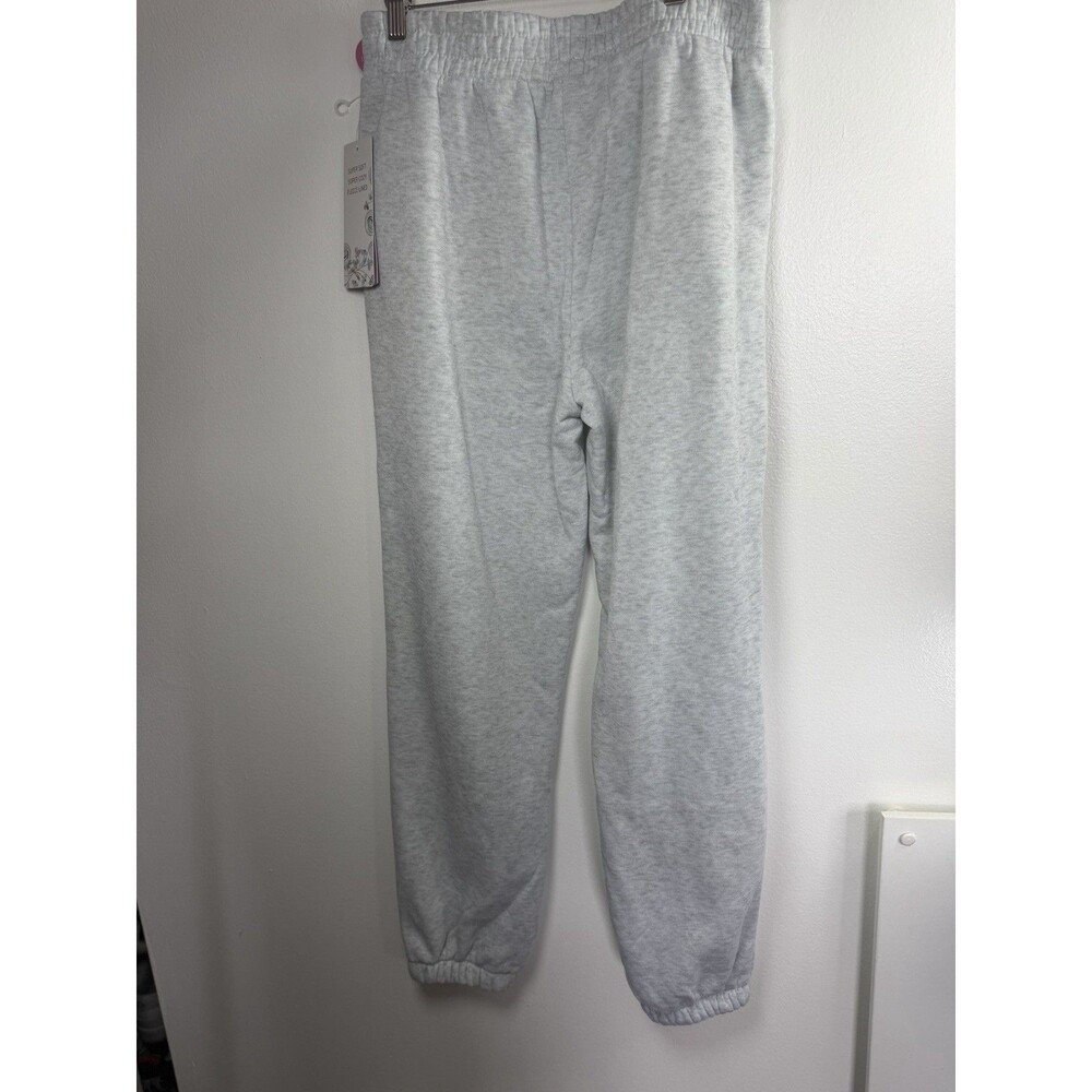 Bloom Seasons Womens XL Gray Fleece Jogger Sweatpants Soft Cozy Lounge Pants